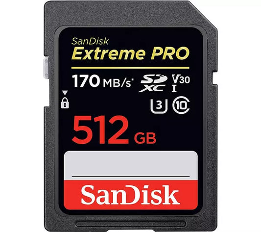 SANDISK - Extreme Pro Class 10 SDXC Memory Card 512 GB