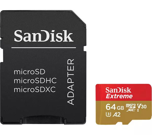 SANDISK - Extreme Class 10 microSDXC Memory Card 64 GB