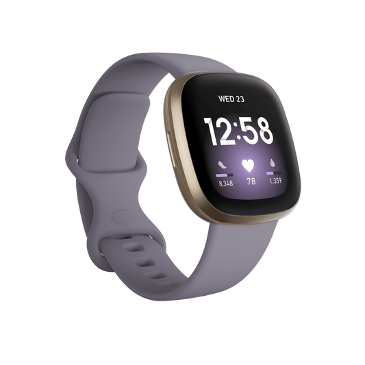 Fitbit Versa 3 Health & Fitness Smartwatch - Thistle / Soft Gold Aluminum